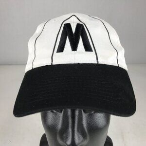 Culver's‎ Cap Hat Baseball Promo Throwback Style Strapback Pinstripe Black White